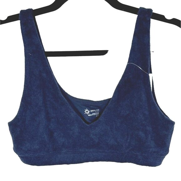 Offline By Aerie Recharge Bra - Deep Blue - Size S - Minimal Support - Terry Lou - Picture 1 of 5